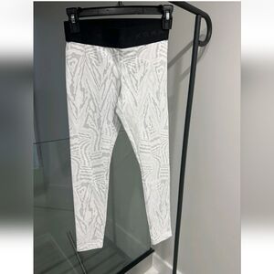 Koral  White Gray Abstract Leggings sz small